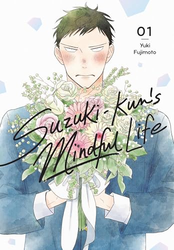 Manga cover: man with flowers, title “Suzuki-kun’s Mindful Life.”