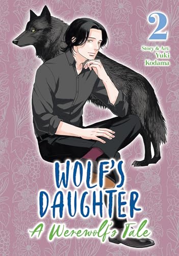 Book cover featuring a man in black clothing sitting beside a large black wolf.