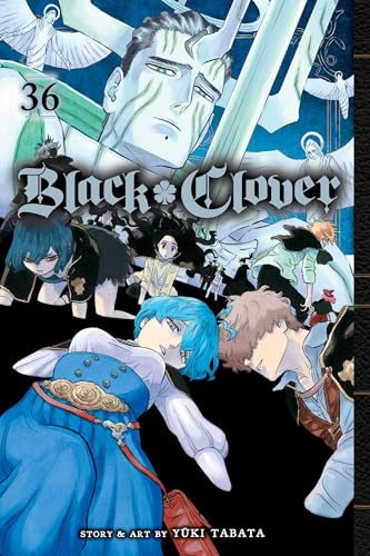 Black Clover manga volume 36 cover featuring multiple characters against a blue and black background.