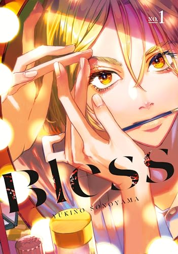Anime-style cover art featuring a blonde person applying makeup with bright lights.