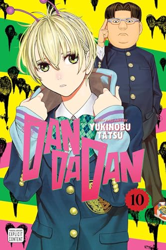 Manga cover featuring a blonde character with antennae and a boy in school uniform.