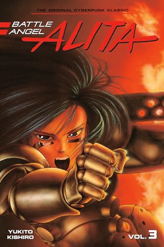 Battle Angel Alita manga volume 3 cover featuring a cyborg character punching forward.