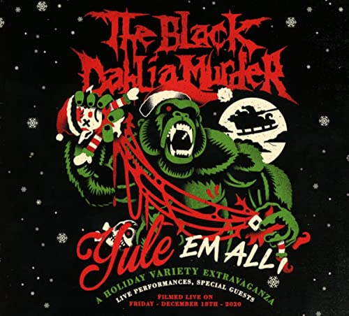 DVD cover for "Yule 'em All" featuring a gorilla in a Santa hat.