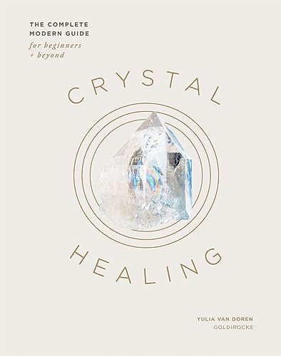 Book cover featuring a clear quartz crystal and the title “Crystal Healing”.