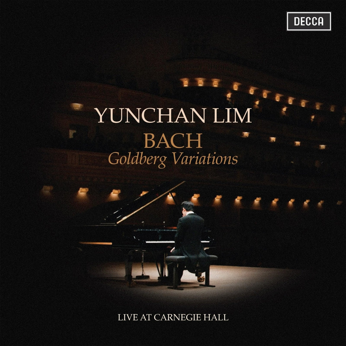 CD cover: pianist Yunchan Lim performing at Carnegie Hall.