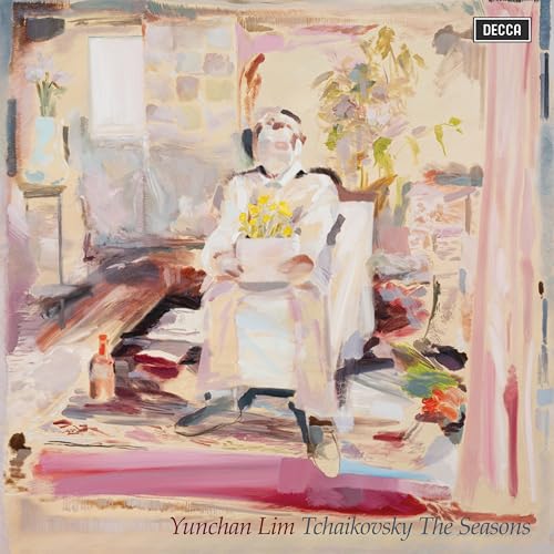 CD cover: painted portrait of a person holding flowers in a room.