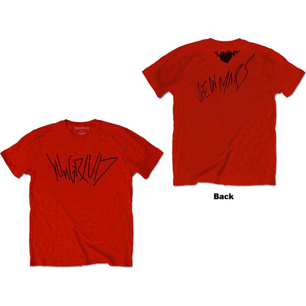 Black Yungblud t-shirt, medium size, with "Life on Mars" design on back.