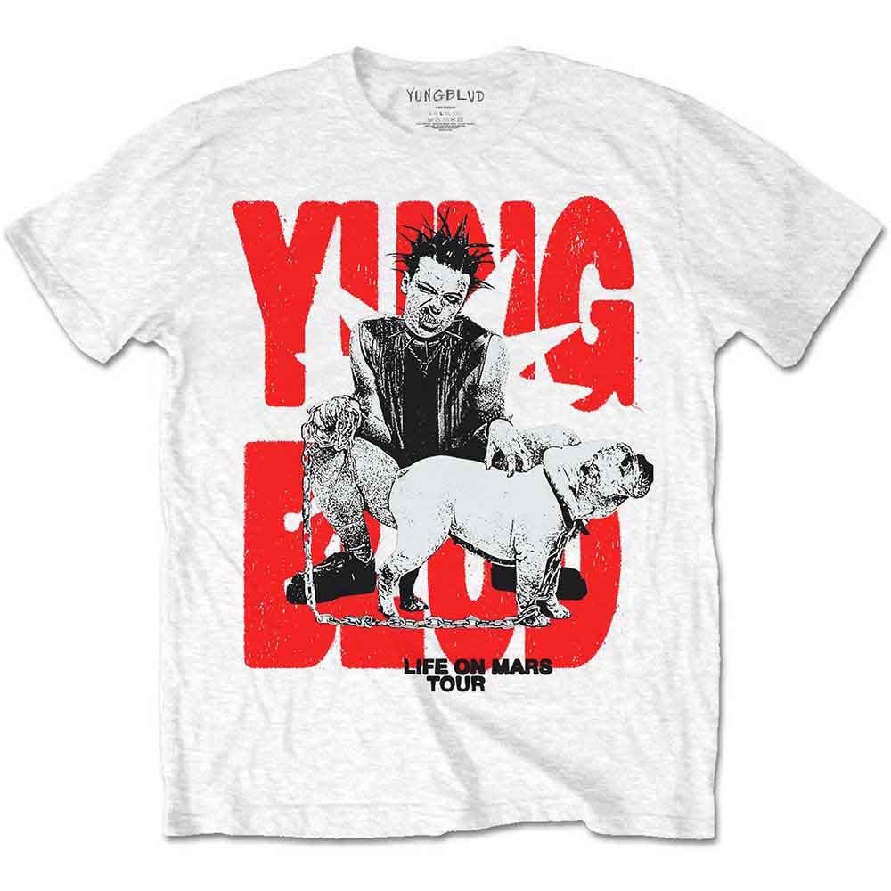 Black Yungblud tour t-shirt, small size, featuring "Life on Mars" artwork.