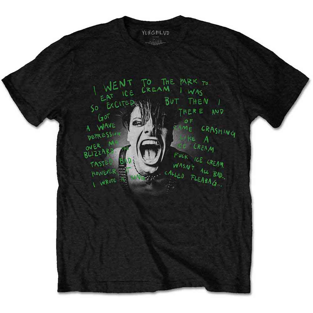 Black Yungblud t-shirt with a lyric and photo print, size small.