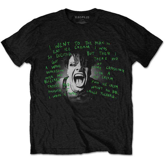 Black Yungblud t-shirt with a lyric and photo print, size small.