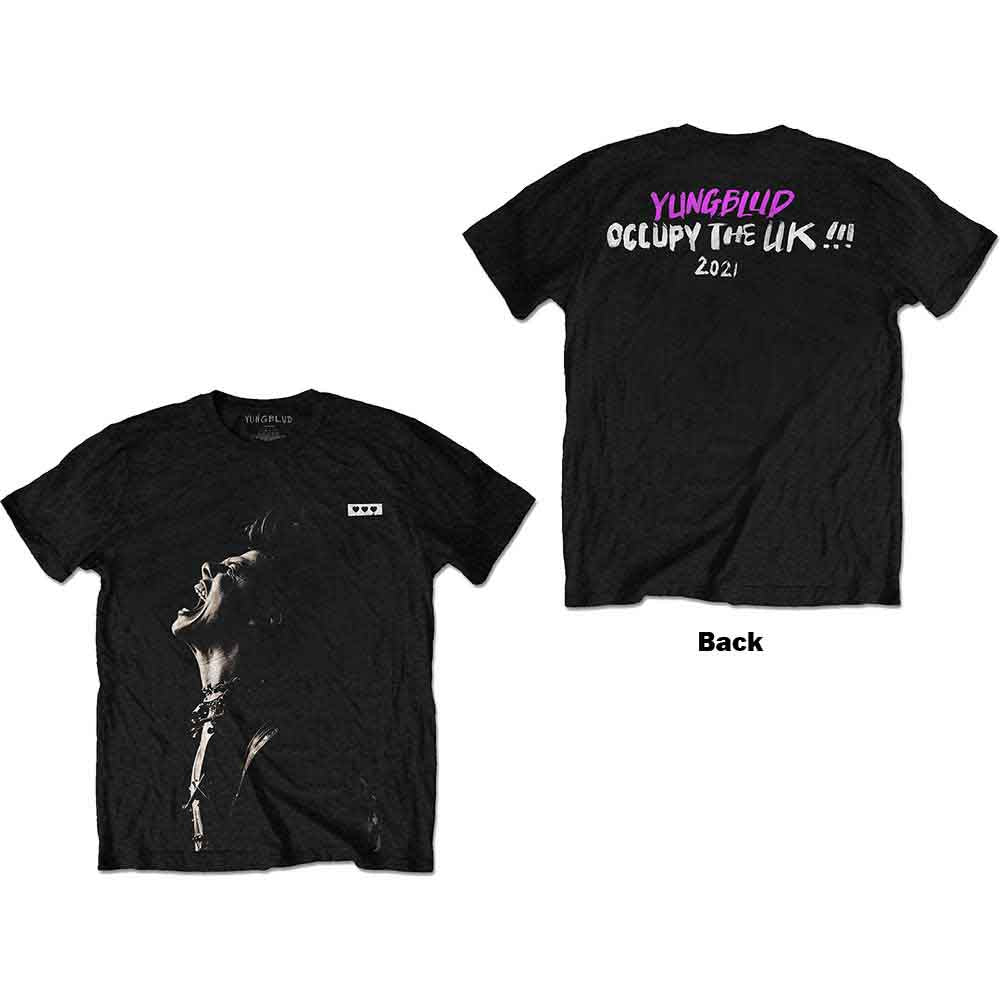 Black Yungblud t-shirt with large back print, size XX-Large.