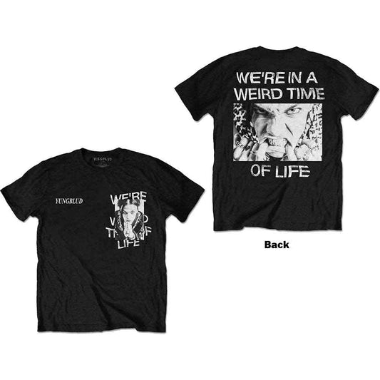 Black unisex X-Large t-shirt featuring Yungblud graphic design on the back.