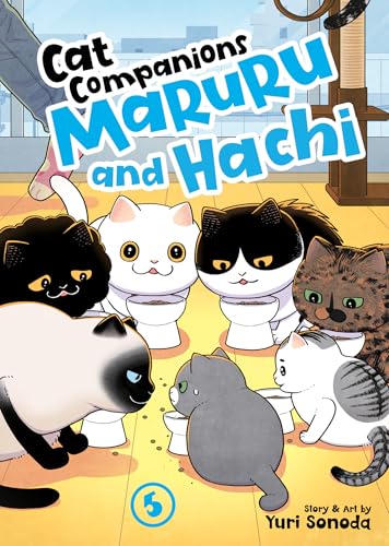 Manga cover featuring multiple cats gathered around food bowls.