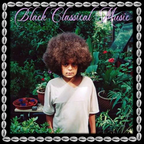 CD cover: Young person with afro in a lush garden setting.