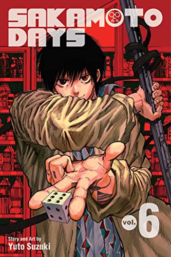 Manga cover featuring a character holding a die against a red store shelf background.