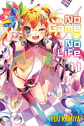 Anime girl with colorful hair and wings on the cover of No Game No Life.