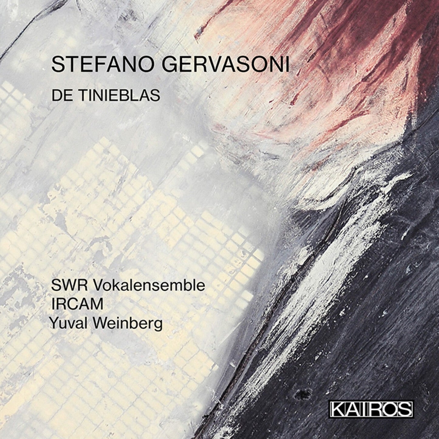 CD cover for "De Tinieblas" by Yuval Weinberg, abstract marbled design.