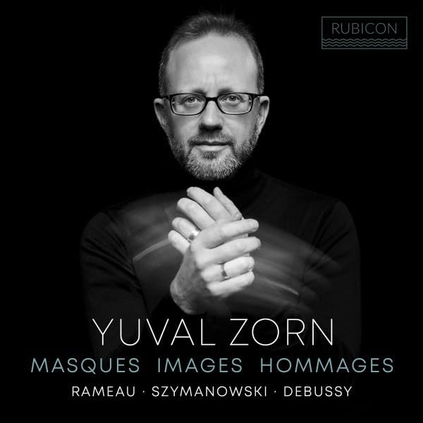 Black and white portrait of pianist Yuval Zorn with album title text.