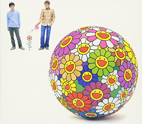 CD cover: two people with a large sphere of smiling flowers.