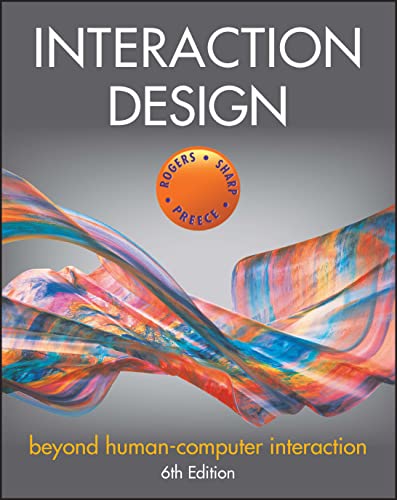 Book cover: “Interaction Design” with abstract colorful swirl, 6th edition.
