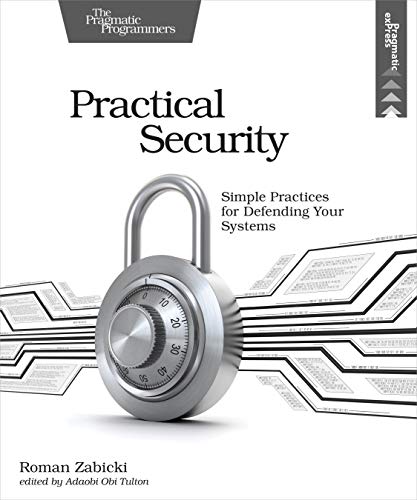 Book cover: "Practical Security" with a padlock and circuit board design.