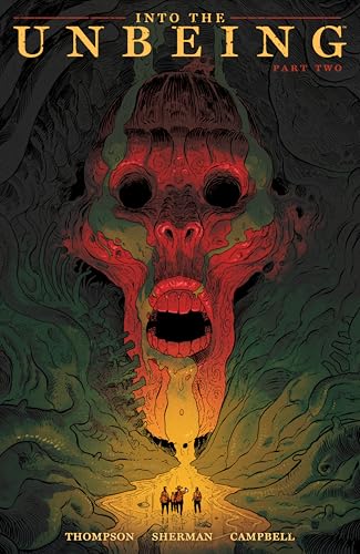 Book cover: monstrous red face looms over three silhouetted figures.