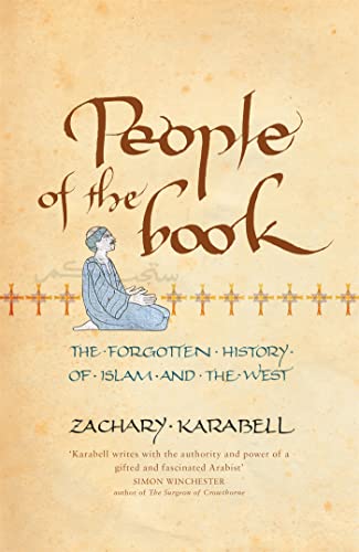 Book cover: “People of the Book” with illustration of a seated man.