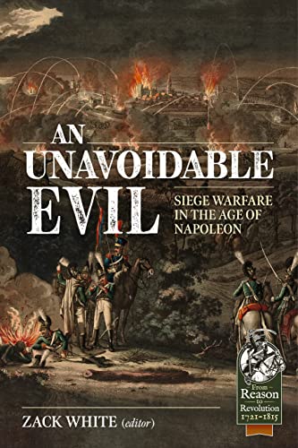 Book cover showing Napoleonic soldiers in the foreground with a burning city under bombardment.