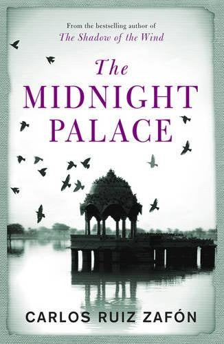 Book cover: "The Midnight Palace" with a silhouetted palace and birds.