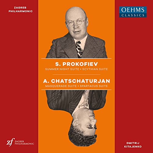 CD cover featuring composer Sergei Prokofiev and conductor Dmitri Kitajenko.