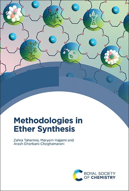Book cover with molecular structures, text “Methodologies in Ether Synthesis,” and logo.