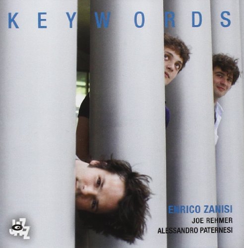 CD cover with three men partially obscured by white pillars.