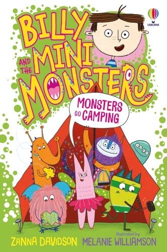 Book cover: colorful cartoon monsters camping with a boy named Billy.