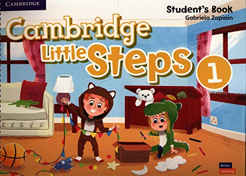 “Cambridge Little Steps Level 1” student book cover with children in costumes.