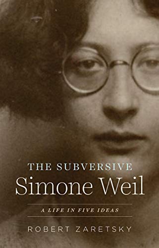 Book cover featuring a sepia-toned portrait of Simone Weil wearing glasses.
