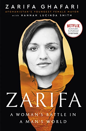 Book cover featuring Zarifa Ghafari, Afghanistan’s youngest female mayor.
