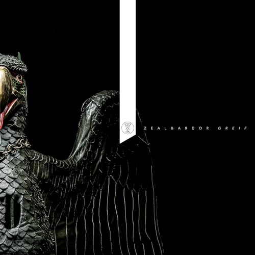 Dark album cover featuring a textured, winged creature with a beak.