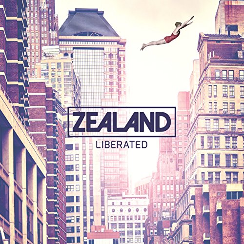 CD cover: cityscape with a leaping figure and bold "ZEALAND" text.