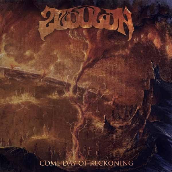 Zebulon album cover: fiery landscape with silhouetted figures and band logo.