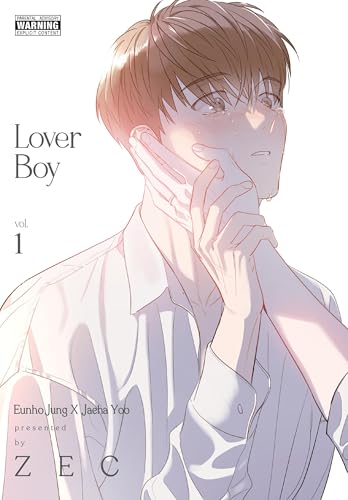Manga cover featuring a close-up of a young man with a blush.