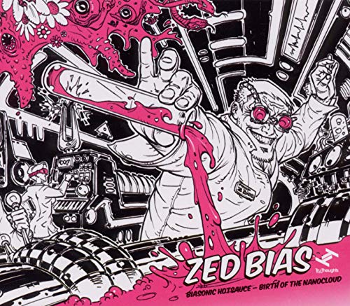 CD cover art: stylized illustration of a scientist with red liquid.