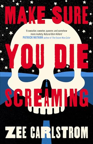 Book cover with a red skull, bold title, and author's name below.