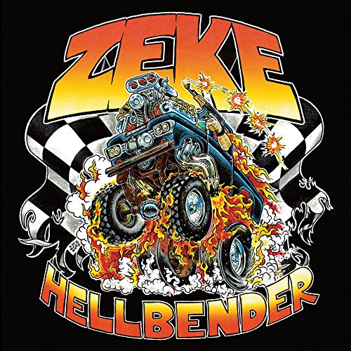 CD cover art: "Zeke - Hellbender" featuring a monster truck with flames.