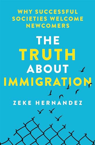 Book cover: “The Truth About Immigration” with birds flying near a fence.