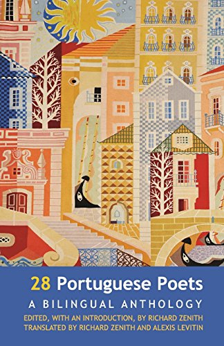Book cover: colorful illustration of a Portuguese townscape and title text.
