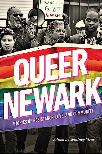 Book cover featuring diverse people at a protest with rainbow flag.