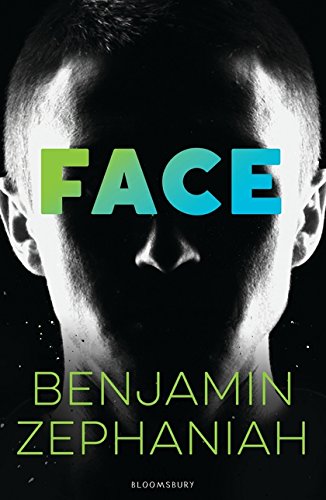 Book cover: shadowed face with brightly colored title "FACE" by Benjamin Zephaniah.
