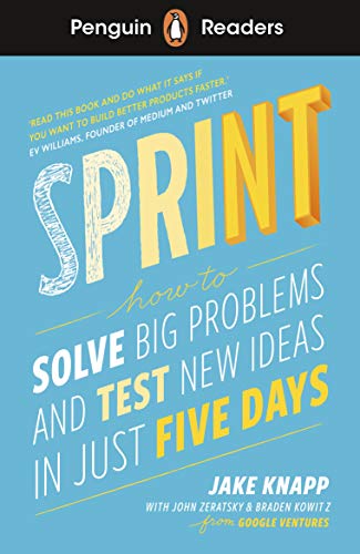 Book cover for "Sprint" with bold yellow and white typography.