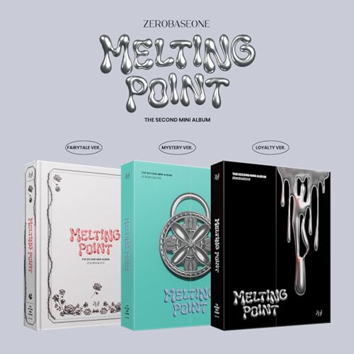 Zerobaseone “Melting Point” CD album packaging in various colors and designs.
