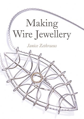 Book cover: “Making Wire Jewellery” with silver necklace image.